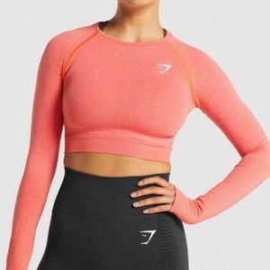 Gymshark Vital Seamless 2.0 Crop Top Size Small Orange